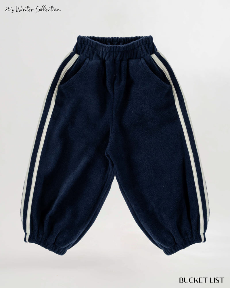 Bucket List - Korean Children Fashion - #todddlerfashion - Fleece Track Jogger Pants - 9