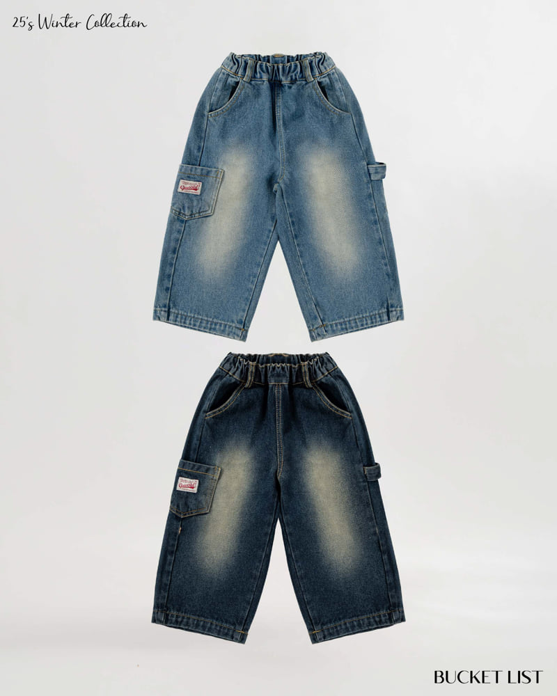 Bucket List - Korean Children Fashion - #toddlerclothing - Point Denim Pants - 11