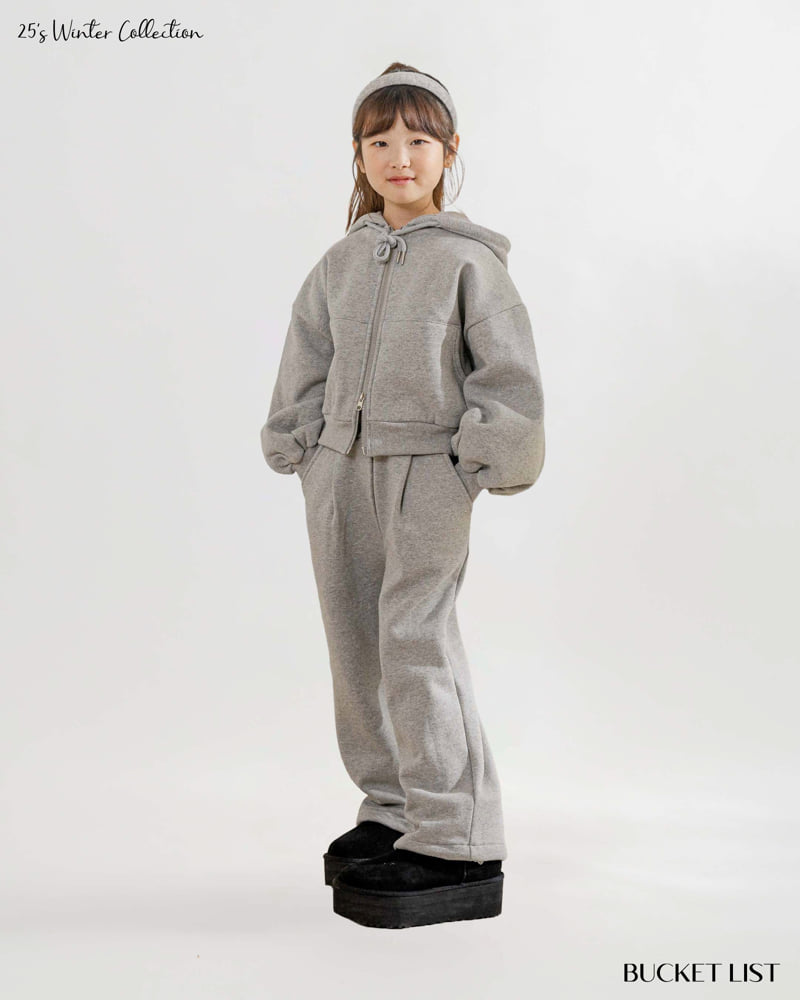 Bucket List - Korean Children Fashion - #toddlerclothing - Fleece Crop Zip-Up Hoodie - 8