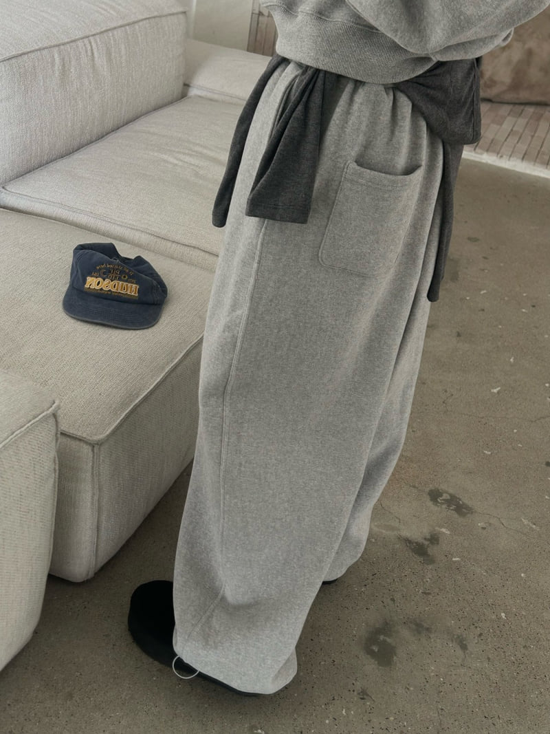 Buckle - Korean Women Fashion - #momslook - Double Fleece Wide Jogger Pants - 11