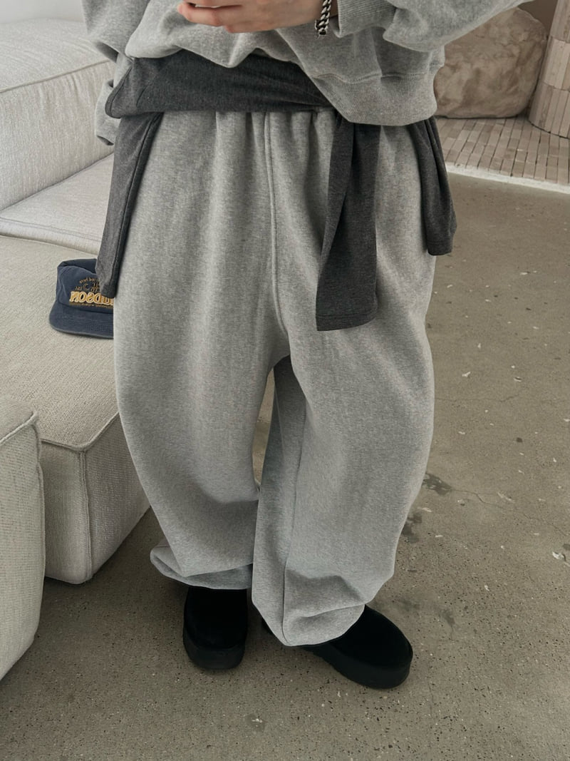 Buckle - Korean Women Fashion - #momslook - Double Fleece Wide Jogger Pants - 9
