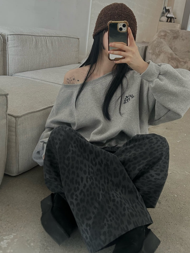 Buckle - Korean Women Fashion - #momslook - Leopard Wide Pants - 2