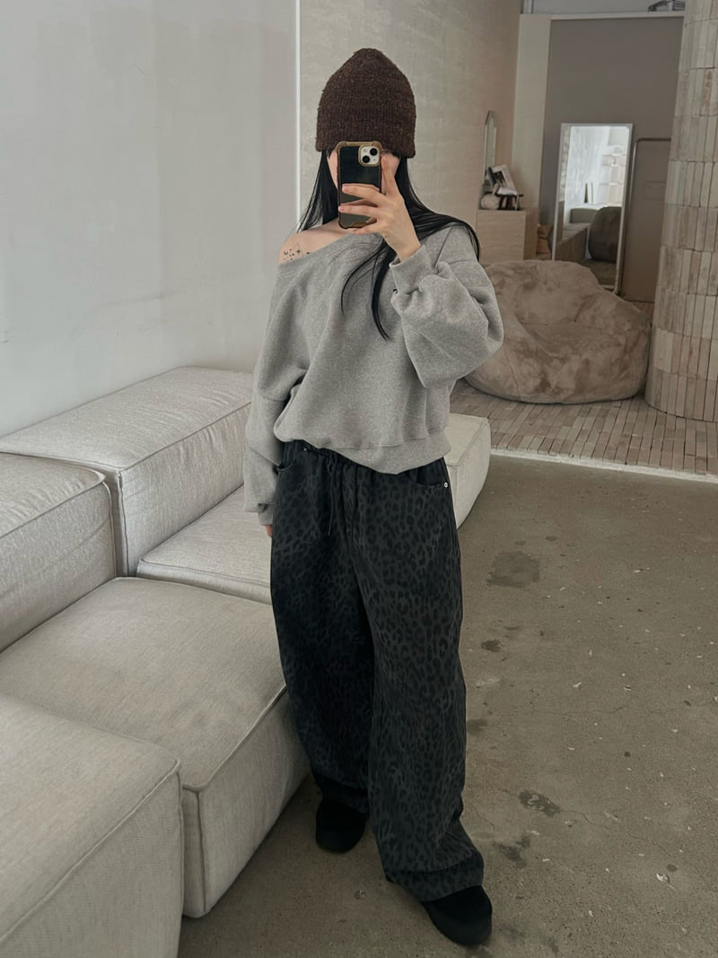 Buckle - Korean Women Fashion - #womensfashion - Leopard Wide Pants - 7