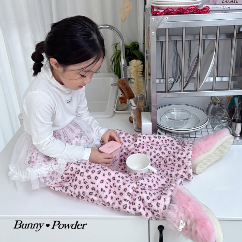 Bunny Powder - Korean Children Fashion - #Kfashion4kids - Leopard Fleece Pants - 10