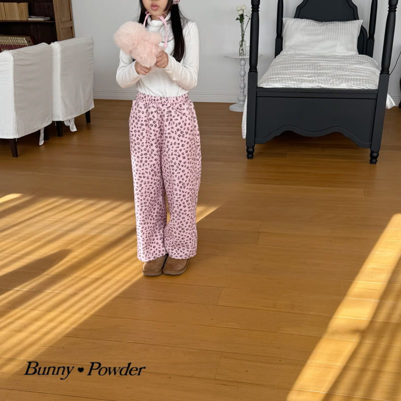 Bunny Powder - Korean Children Fashion - #childrensboutique - Leopard Fleece Pants - 3