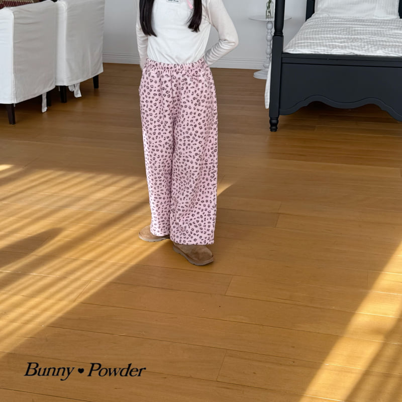 Bunny Powder - Korean Children Fashion - #childrensboutique - Leopard Fleece Pants - 4