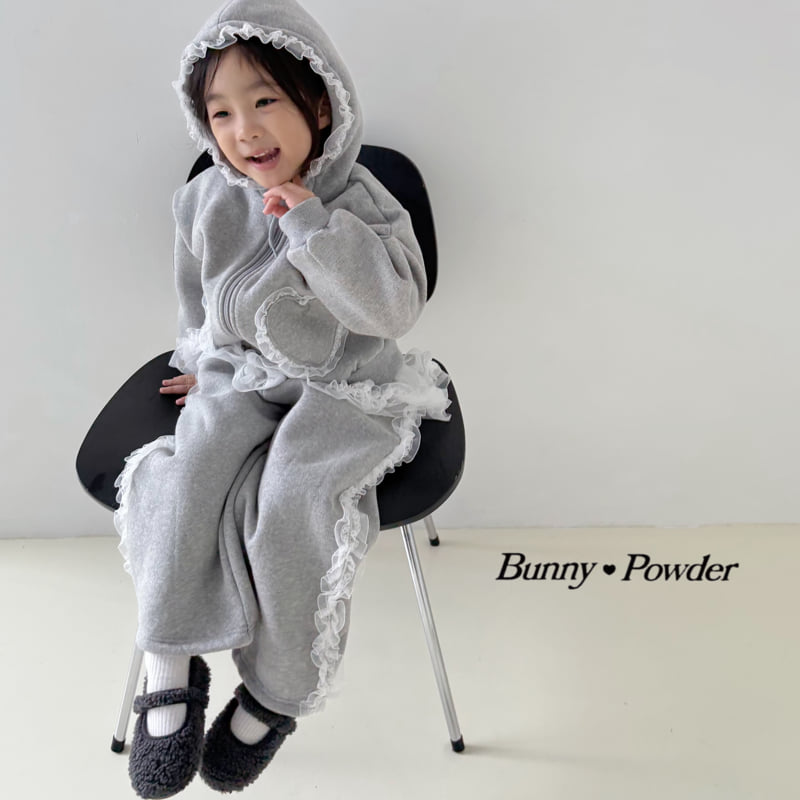 Bunny Powder - Korean Children Fashion - #fashionkids - Heart Zip-Up Hoodie - 5
