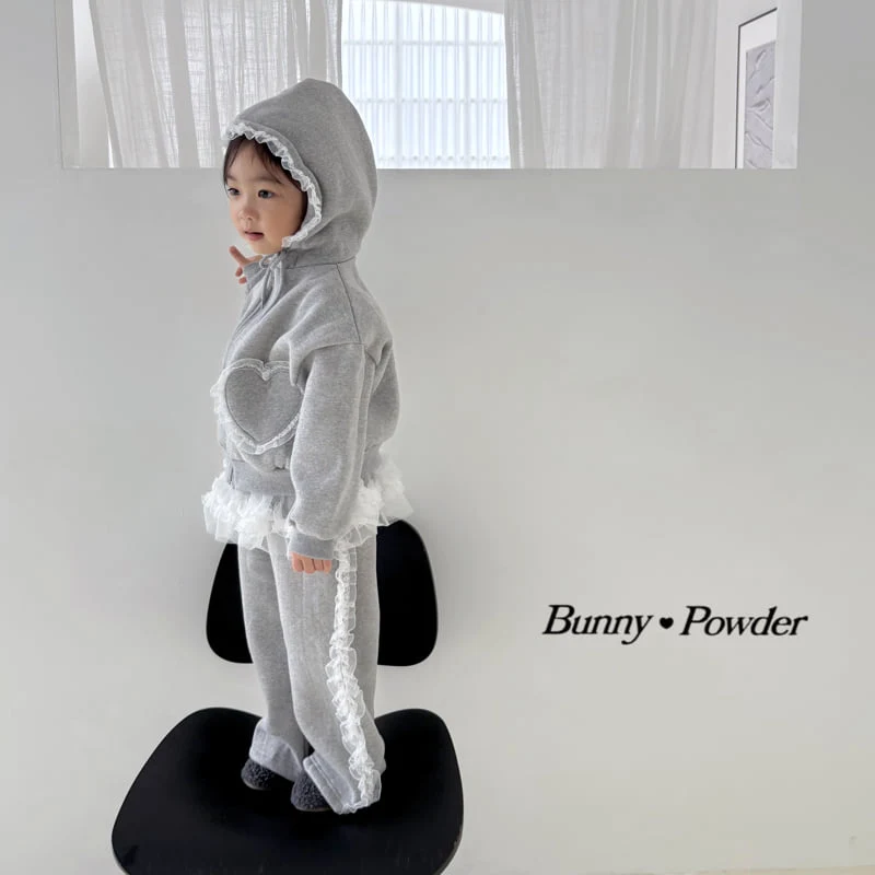 Bunny Powder - Korean Children Fashion - #kidsshorts - Heart Zip-Up Hoodie - 6