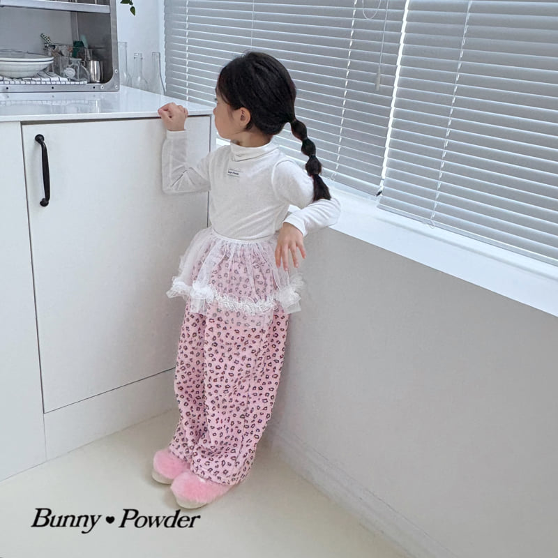Bunny Powder - Korean Children Fashion - #kidsstore - Leopard Fleece Pants - 8