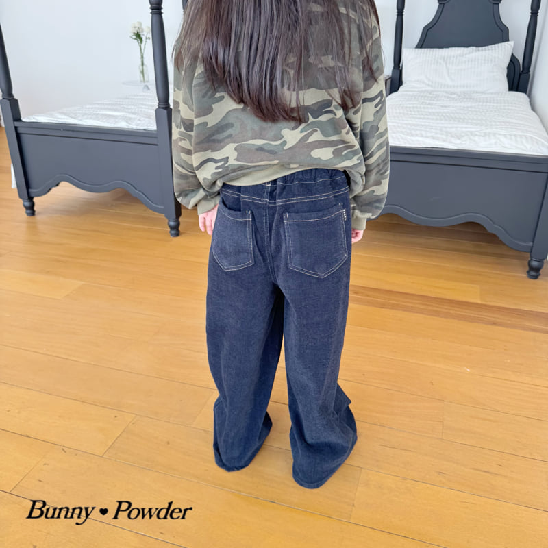 Bunny Powder - Korean Children Fashion - #kidsstore - Warm Fleece Denim Pants - 7