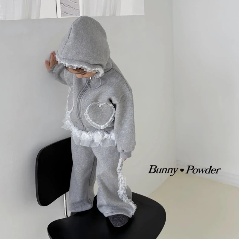 Bunny Powder - Korean Children Fashion - #kidsstore - Heart Zip-Up Hoodie - 7