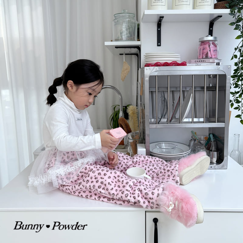 Bunny Powder - Korean Children Fashion - #kidzfashiontrend - Leopard Fleece Pants - 9