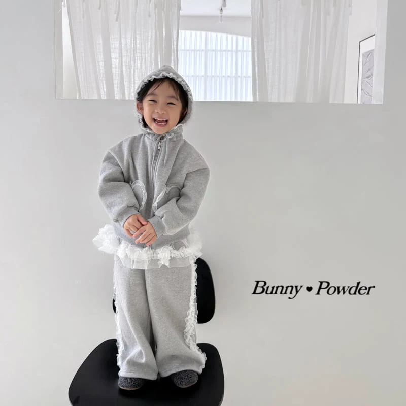 Bunny Powder - Korean Children Fashion - #kidzfashiontrend - Heart Zip-Up Hoodie - 8