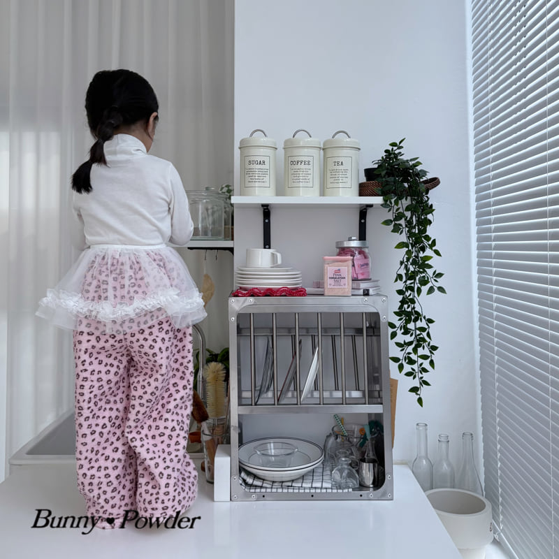 Bunny Powder - Korean Children Fashion - #littlefashionista - Leopard Fleece Pants - 11