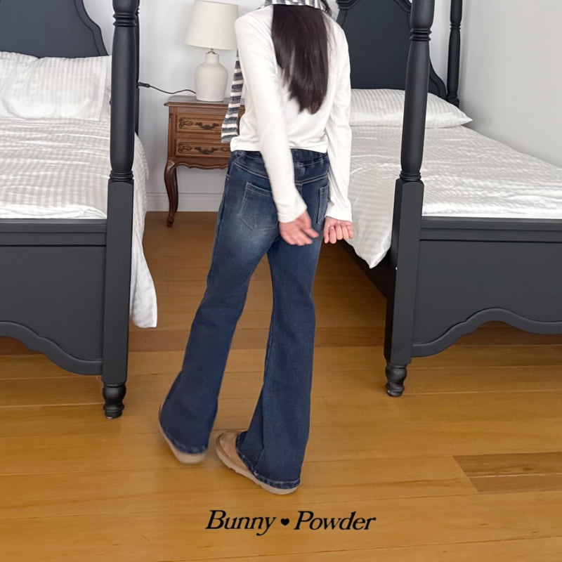 Bunny Powder - Korean Children Fashion - #littlefashionista - Gossi Fleece Denim Pants - 5