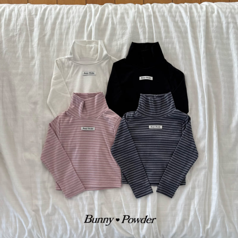 Bunny Powder - Korean Children Fashion - #magicofchildhood - One Week Turtleneck Tee (Stripe)