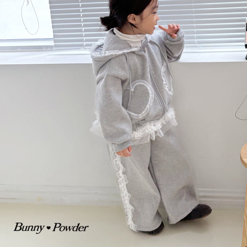 Bunny Powder - Korean Children Fashion - #magicofchildhood - Heart Zip-Up Hoodie - 11