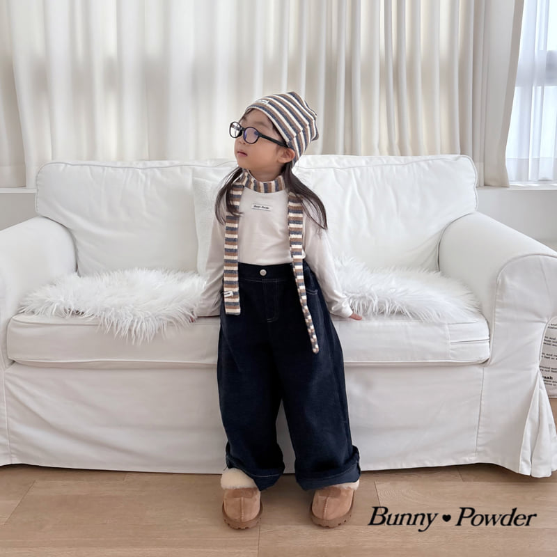 Bunny Powder - Korean Children Fashion - #minifashionista - Warm Fleece Denim Pants - 12
