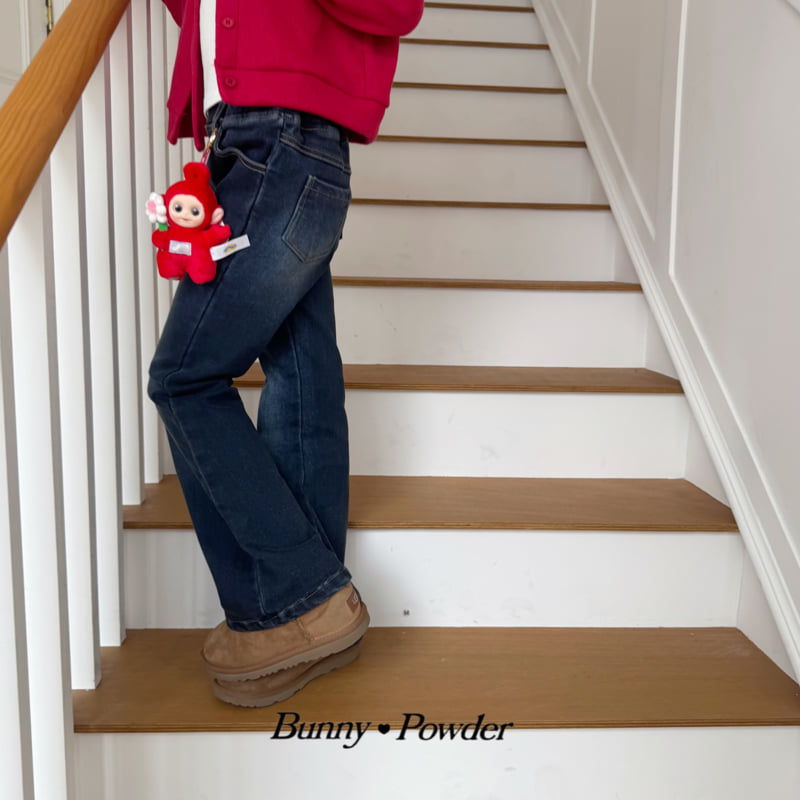 Bunny Powder - Korean Children Fashion - #prettylittlegirls - Gossi Fleece Denim Pants - 8