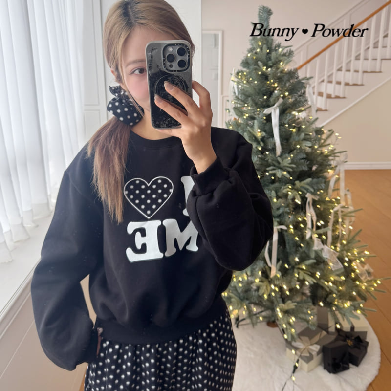 Bunny Powder - Korean Women Fashion - #momslook - Adult Heart Puff Sweatshirt - 10