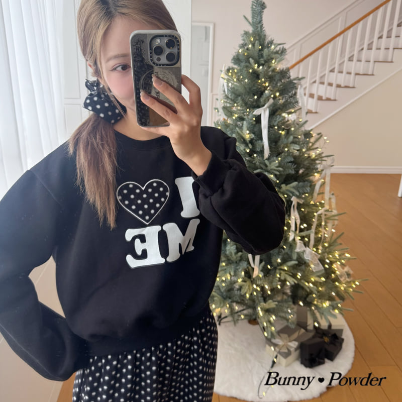 Bunny Powder - Korean Women Fashion - #momslook - Adult Heart Puff Sweatshirt - 12