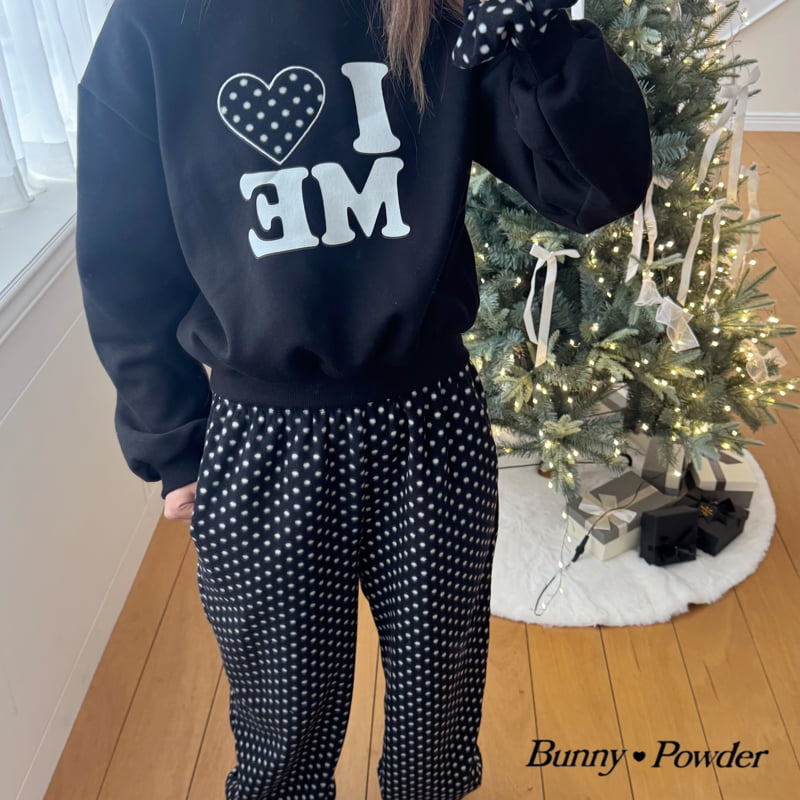 Bunny Powder - Korean Women Fashion - #restrostyle - Adult Heart Puff Sweatshirt - 4
