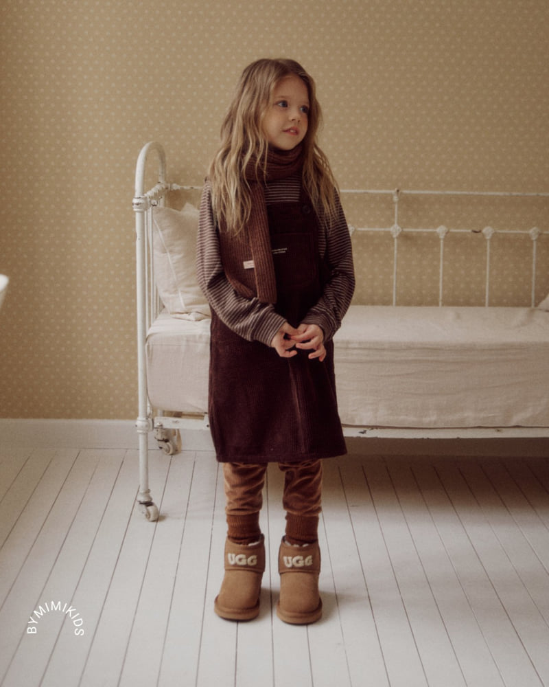 Bymimi - Korean Children Fashion - #childofig - Milk Corduroy One-piece - 4