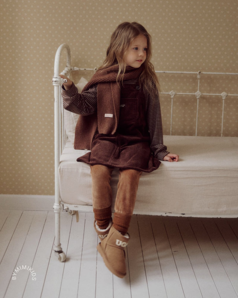 Bymimi - Korean Children Fashion - #designkidswear - Milk Corduroy One-piece - 5