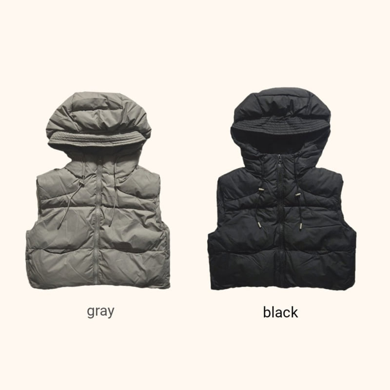 Bymimi - Korean Children Fashion - #discoveringself - Hooded Vest Padding
