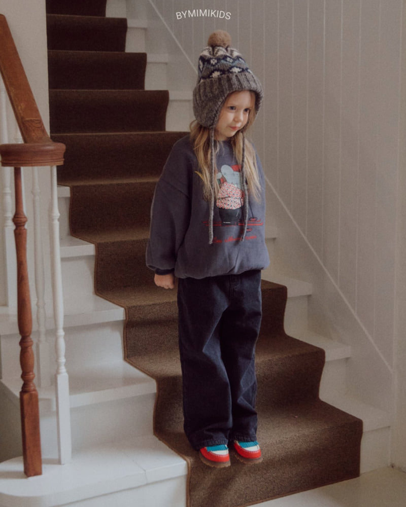 Bymimi - Korean Children Fashion - #kidsshorts - Bambi Fleece Denim Pants - 10