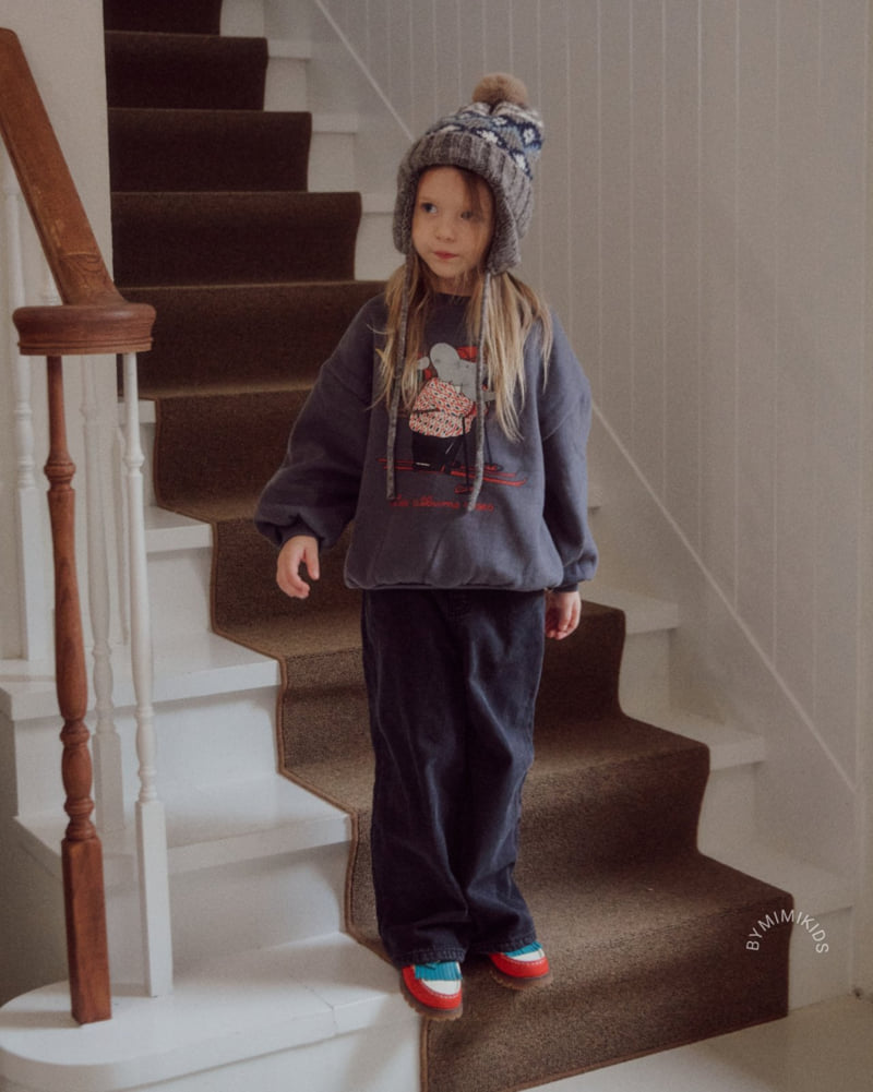 Bymimi - Korean Children Fashion - #kidzfashiontrend - Bambi Fleece Denim Pants - 12