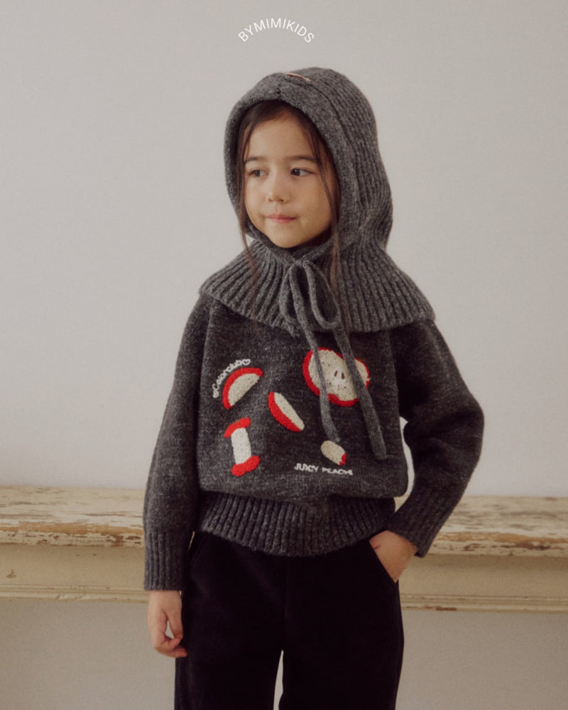 Bymimi - Korean Children Fashion - #kidzfashiontrend - Apple Knit Sweater - 8