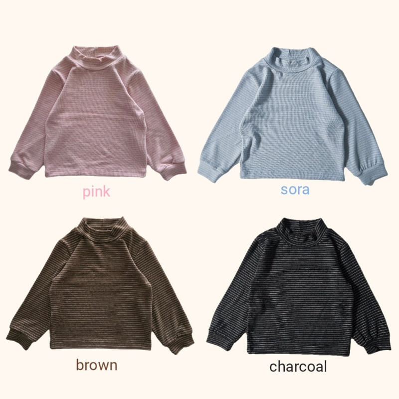 Bymimi - Korean Children Fashion - #kidzfashiontrend - Melting Turtleneck Tee