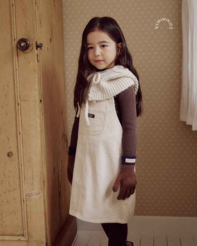 Bymimi - Korean Children Fashion - #littlefashionista - Milk Corduroy One-piece - 12