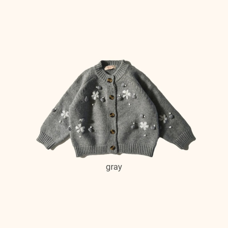 Bymimi - Korean Children Fashion - #magicofchildhood - Gray Cardigan