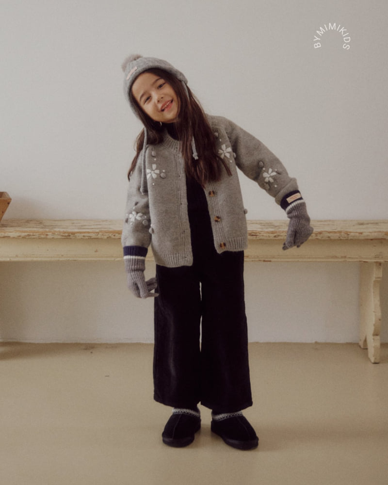 Bymimi - Korean Children Fashion - #prettylittlegirls - Gray Cardigan - 3