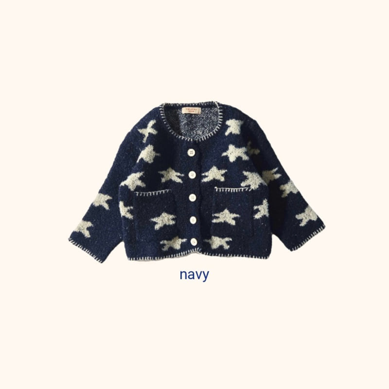 Bymimi - Korean Children Fashion - #stylishchildhood - White Star Cardigan