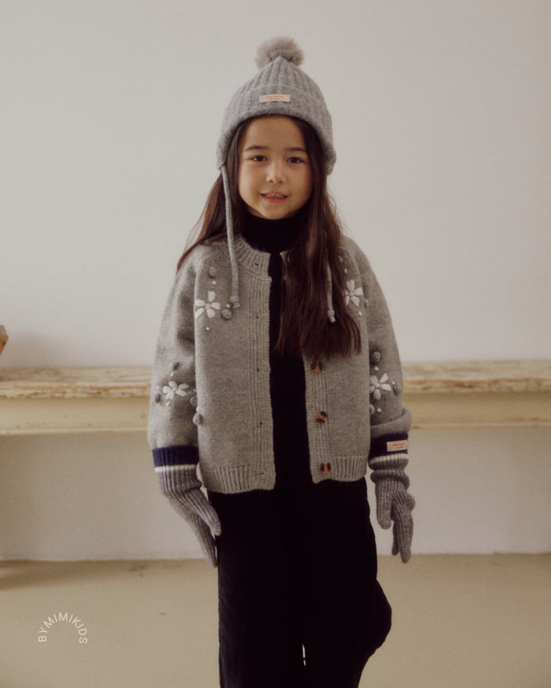 Bymimi - Korean Children Fashion - #prettylittlegirls - Gray Cardigan - 4