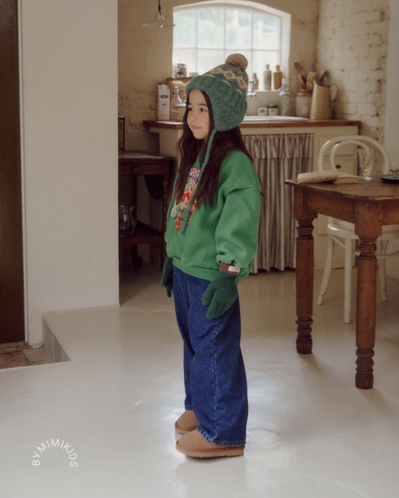 Bymimi - Korean Children Fashion - #toddlerclothing - Bambi Fleece Denim Pants - 3