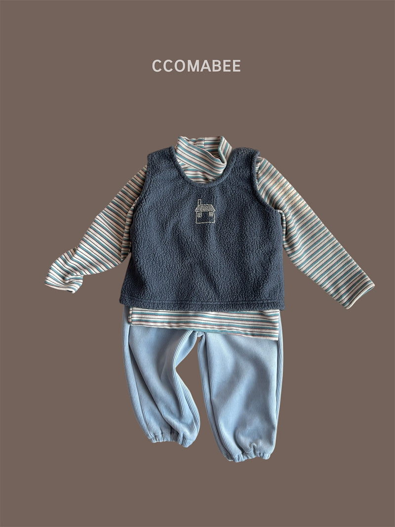 Ccomabee - Korean Children Fashion - #kidzfashiontrend - Leaf Turtleneck Tee - 3