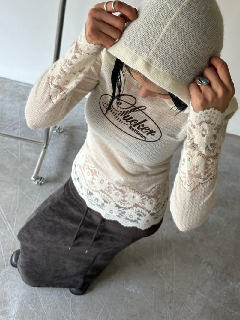 Chavi - Korean Women Fashion - #momslook - Lea Knit Hood Tee - 5