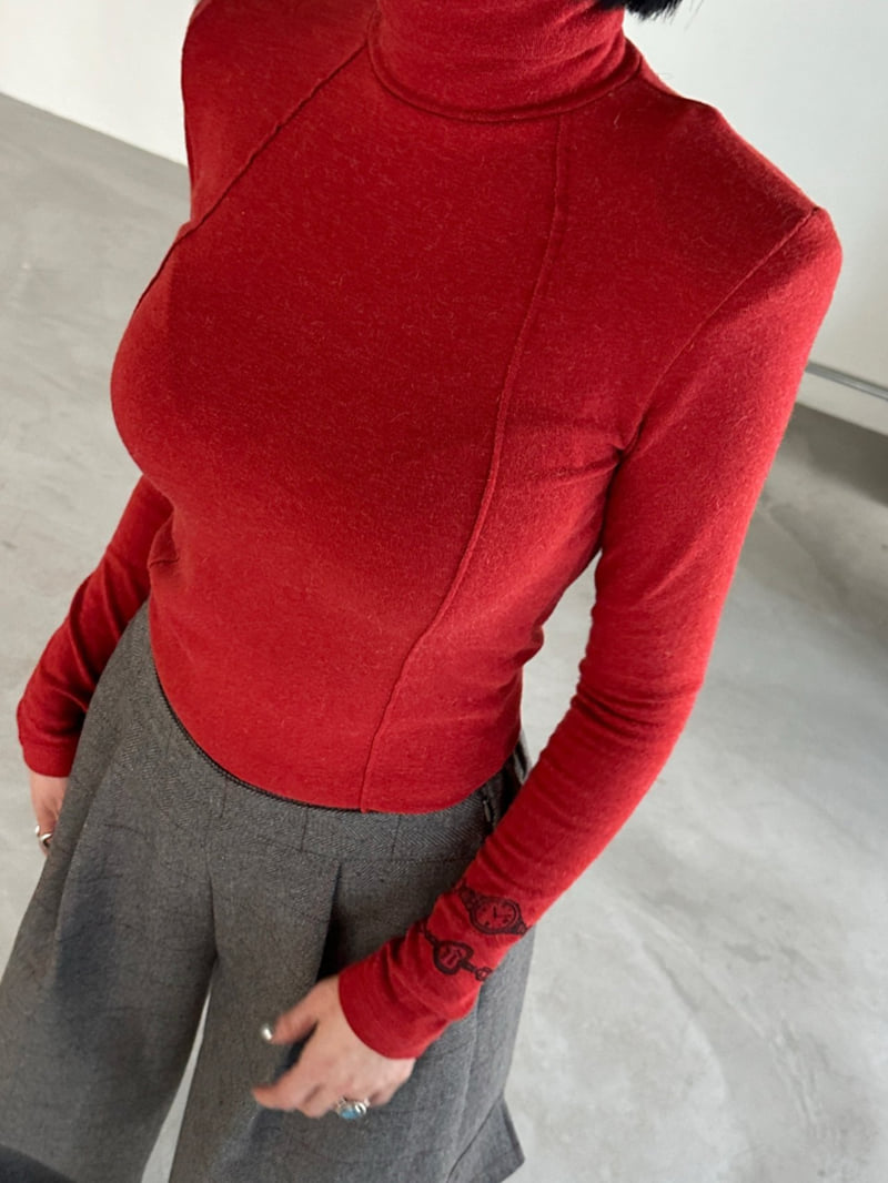 Chavi - Korean Women Fashion - #momslook - Watch Turtleneck Tee - 5