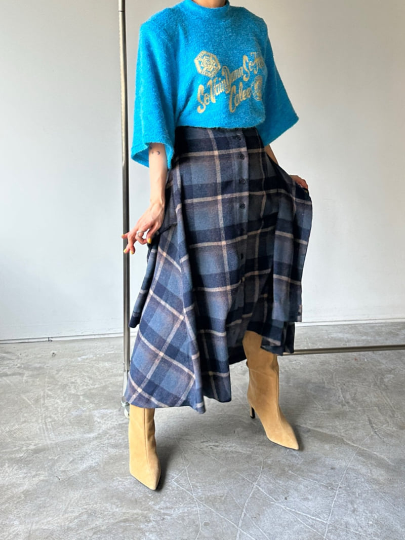 Chavi - Korean Women Fashion - #momslook - Check Shirt Skirt - 6