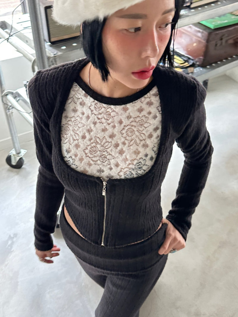 Chavi - Korean Women Fashion - #romanticstyle - Rosy Lace Cardigan - 11