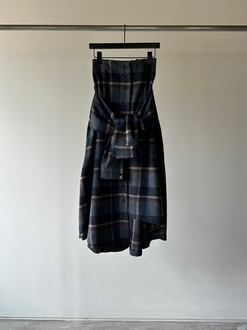 Chavi - Korean Women Fashion - #thatsdarling - Check Shirt Skirt - 2