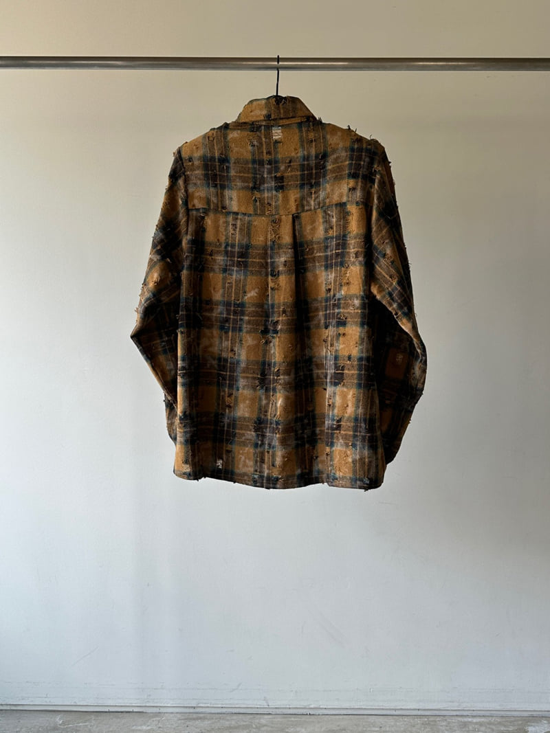Chavi - Korean Women Fashion - #momslook - Vintage Check Shirt (Removable Pads) - 4