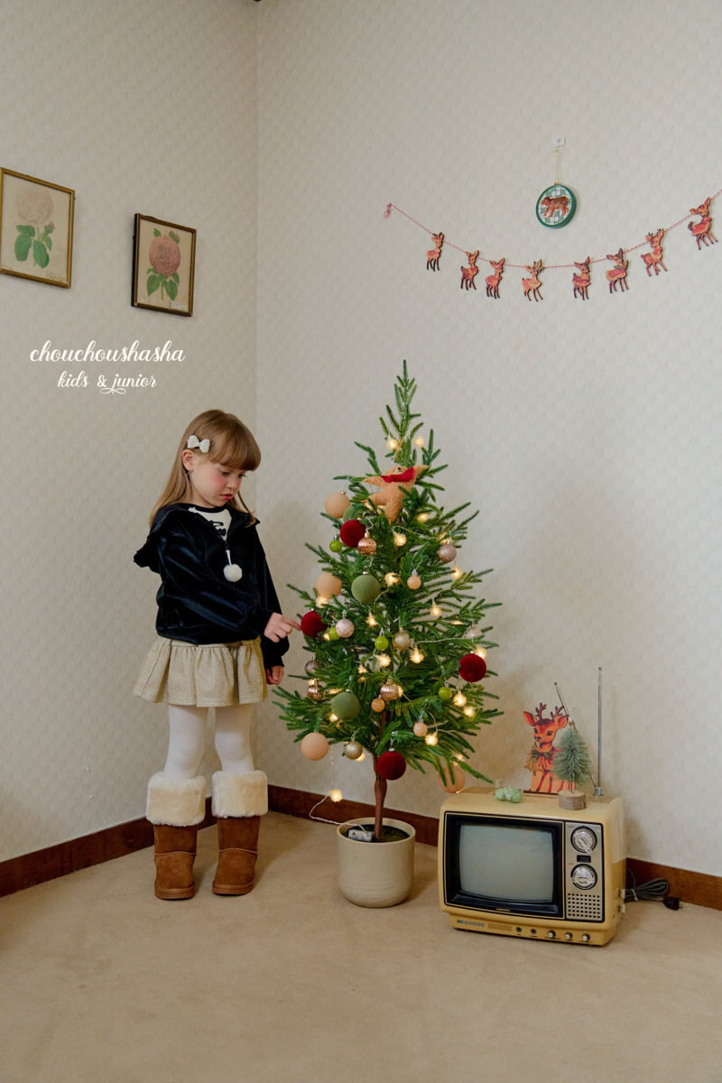 Chouchou Shasha - Korean Children Fashion - #Kfashion4kids - Merry Velvet Hood Jacket - 3