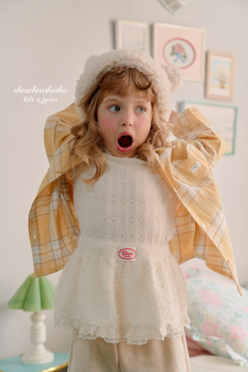 Chouchou Shasha - Korean Children Fashion - #childofig - Heart Check Shirt - 7