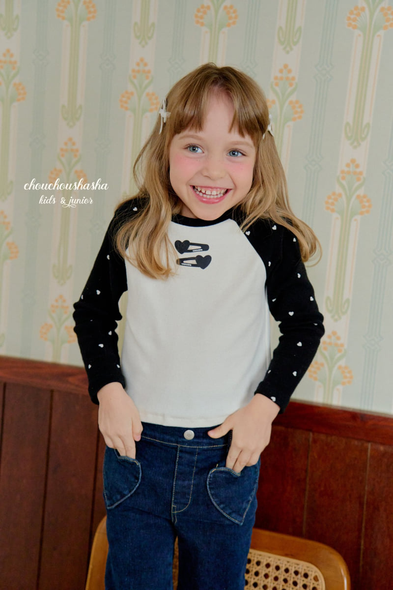 Chouchou Shasha - Korean Children Fashion - #childofig - Heart Pin Tee