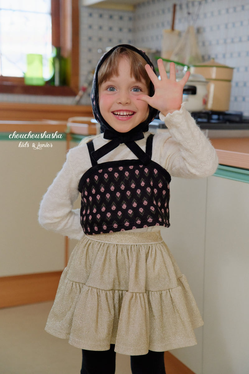 Chouchou Shasha - Korean Children Fashion - #childofig - Shirring Pearl Skirt - 10